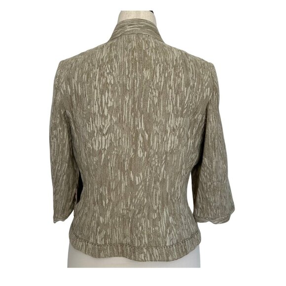 Coldwater Creek Jacquard Open Front Jacket Size Women's 14P - Picture 2 of 8